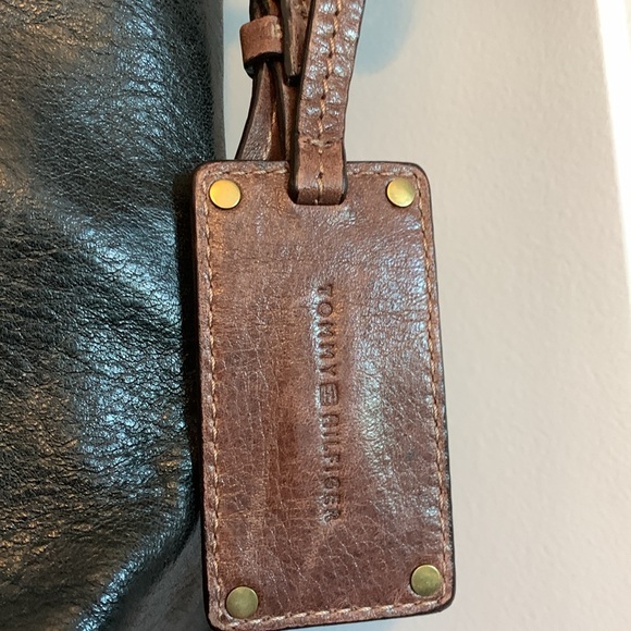 “VINTAGE”  LEATHER TOMMY HILFIGER LARGE TOTE - Picture 2 of 9